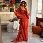 Robe Kimono Orange Stylée