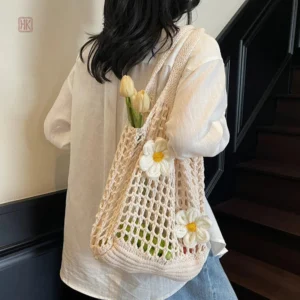Sac de Plage Fleurs, accessoire tendance pour femme