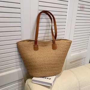 Sac à main en paille, style décontracté et élégant
