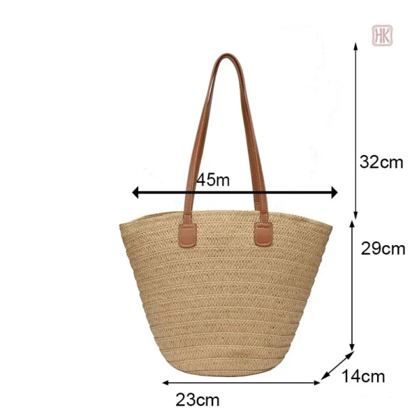 Sac en paille, idéal pour la plage ou les sorties estivales