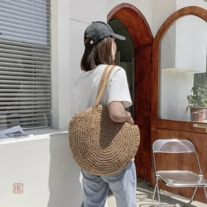 Sac de plage rond tendance pour femme