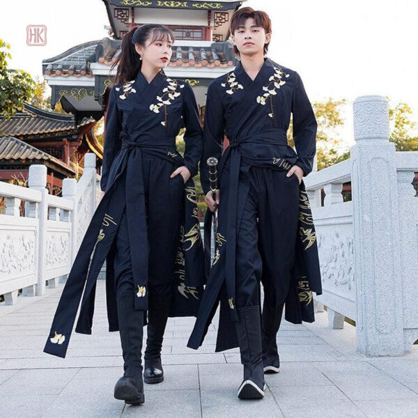 Kimono homme avec motifs de guerrier japonais
