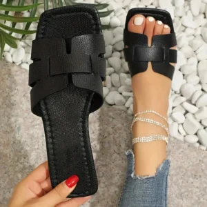 Sandales Plates Carrées pour femme, style estival