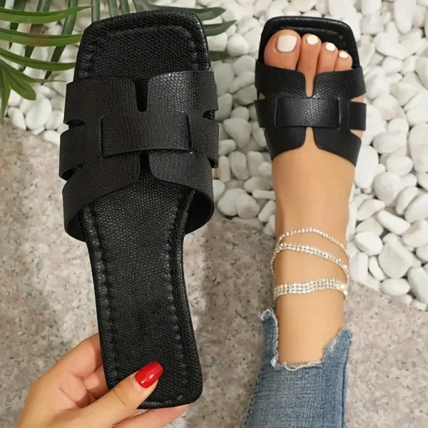 Sandales Plates Carrées pour femme, style estival