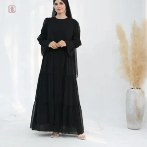 Set Abaya Kimono élégant avec manches bouffantes