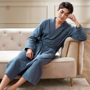 Veste de nuit pour homme style peignoir kimono