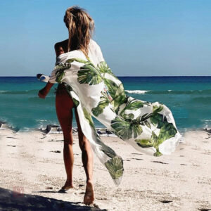 Veste de plage longue pour femme, style kimono