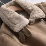 Manteau long en cuir, parfait pour l'hiver