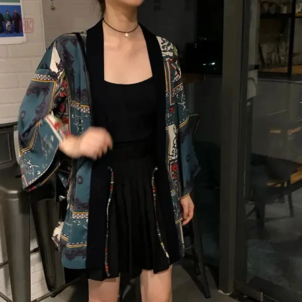 veste-kimono-a-lacets-femme-1 Veste Kimono à Lacets Femme