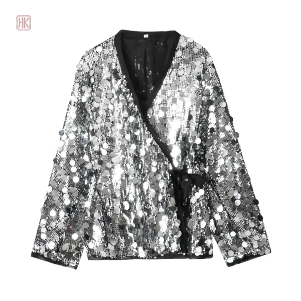 Kimono à Paillettes pour Femme, style élégant