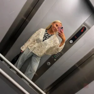 Veste légère à manches larges, style kimono pailleté