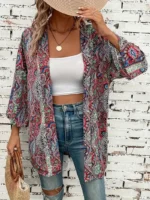 Veste légère et bohème, idéale pour l'été féminin