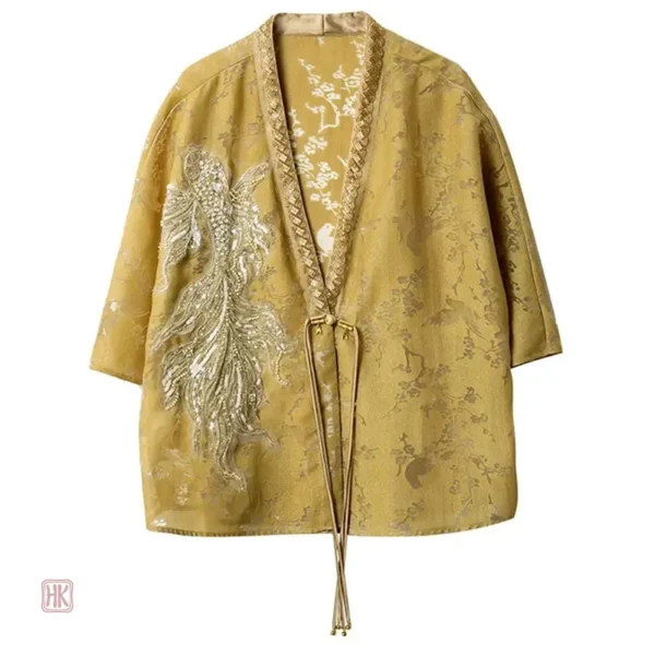 Kimono féminin tendance avec embellissements