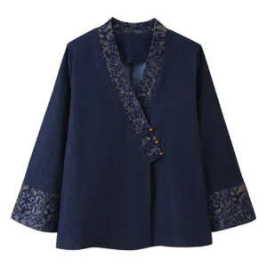 Veste kimono élégante en bleu
