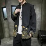 Veste kimono élégante pour homme, style moderne et sophistiqué