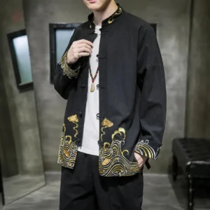 Veste kimono élégante pour homme, style moderne et sophistiqué
