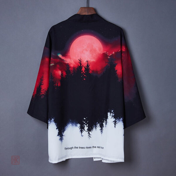 Kimono Homme Court en teinte rouge