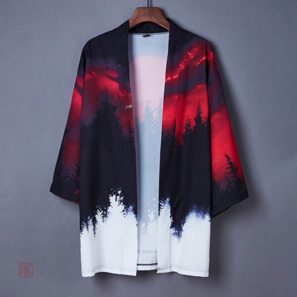 Veste courte style kimono pour homme