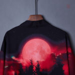 Veste Kimono Lune en rouge pour homme
