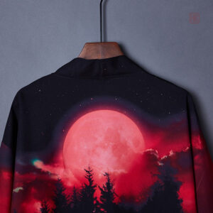 Veste Kimono Lune en rouge pour homme