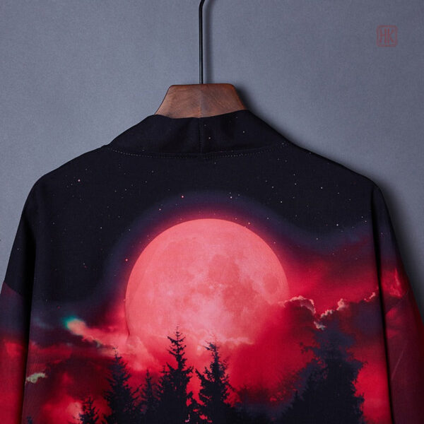 Veste Kimono Lune en rouge pour homme
