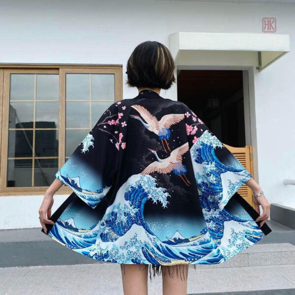 veste-kimono-courte-japonaise-1 Veste kimono courte japonaise pour femme