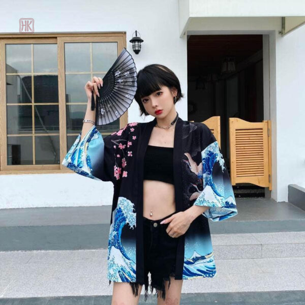 Veste kimono moderne inspirée du Japon