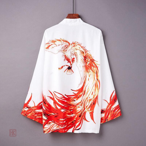 Veste courte Kimono pour homme, inspiration Phoenix