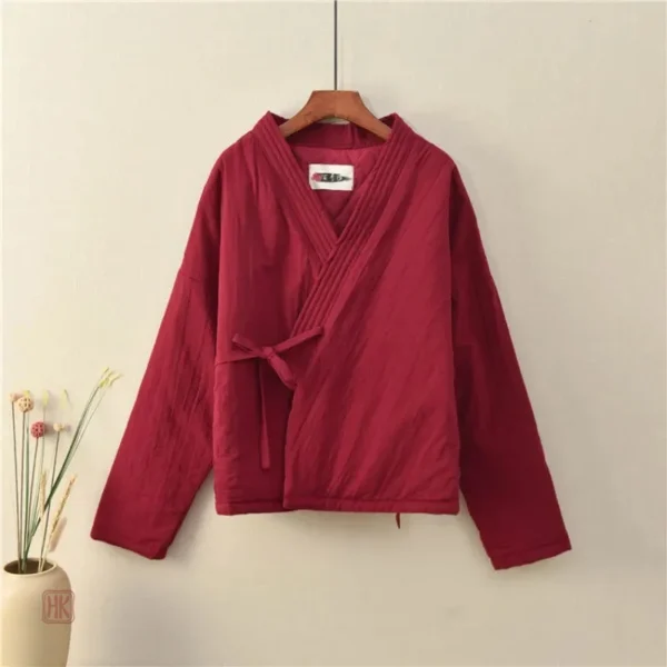 Veste légère en lin, style kimono