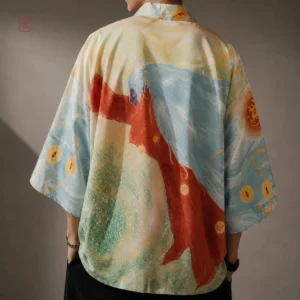 Veste kimono rouge pour homme Esprit
