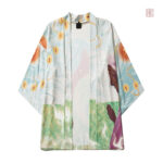 Veste kimono homme, couleur rouge, style moderne