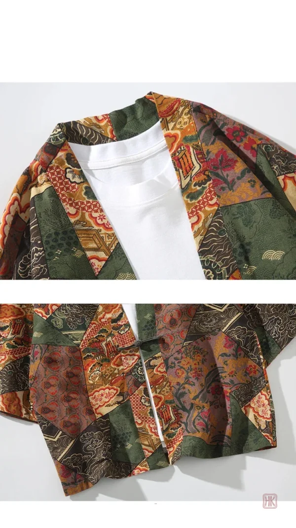 Veste ample aux motifs culturels