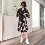 Veste kimono à motifs délicats pour femme