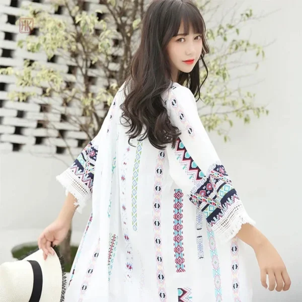 Veste Kimono blanche élégante