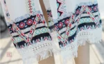 Look décontracté avec franges blanches