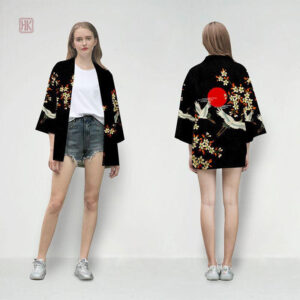 Veste kimono avec design fleuri pour la saison