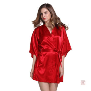 Veste kimono femme, couleur rouge, au design moderne