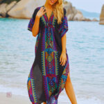 Veste kimono femme aux motifs bohèmes et fluides