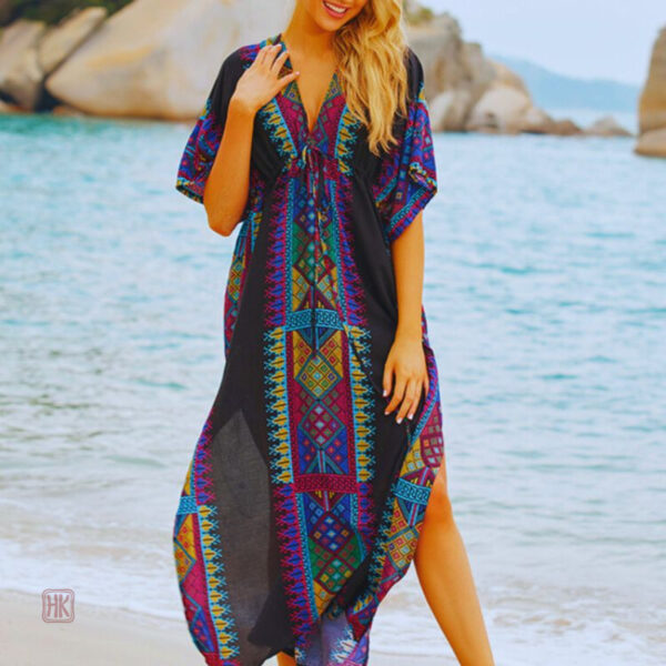 Veste kimono femme aux motifs bohèmes et fluides
