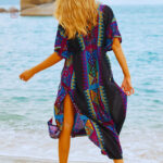 Veste kimono femme avec design inspiré des années 70