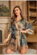 Veste kimono femme en style soie