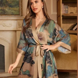 Veste kimono femme en style soie
