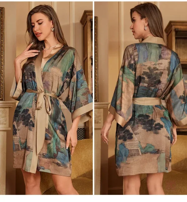 Kimono féminin léger au style élégant