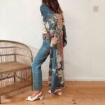 Veste légère avec imprimé floral pour l'été