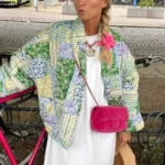 Veste Kimono Fleurie Chaude pour femme