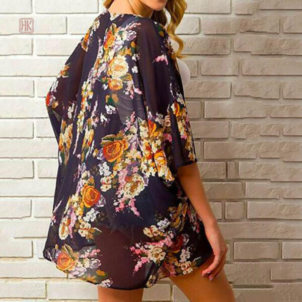 veste-kimono-fleurie-noire-1 Veste kimono fleurie noire pour femme