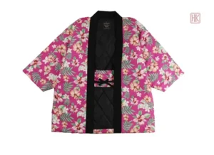 Veste kimono femme avec motifs floraux ethniques