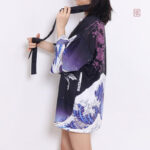 Veste fluide à motif océan, élégante et confortable