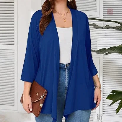 veste-kimono-fluide-bleue-1 Veste kimono fluide bleue pour femme