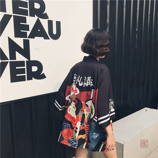 veste-kimono-geisha-neko-1 Veste Kimono Femme Geisha Neko, style élégant et moderne